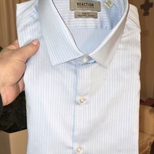 Reaction Kenneth Techni- Cole Men's Sky Blue Dress Shirt